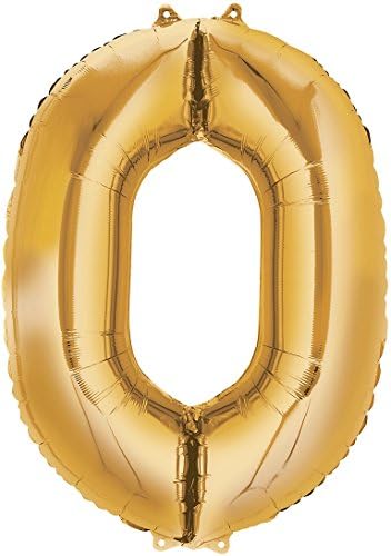 Ayuthaya 32 Inch Gold Foil Balloons Numbers 0 to 9 Wedding Birthday Holiday Party Decoration-Helium/Air Wearhouse USA (0)