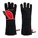 HereToGear Welding Gloves for Stick, MIG & TIG Welders! High Heat Resistant Accessories for Wood Burning Stove - Protection Gear for Fire Place or Firepit Use - Great Animals Handling Equipment - 14IN