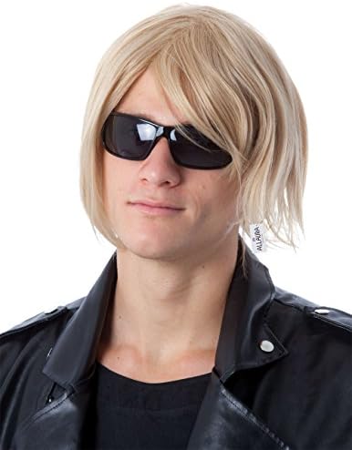 Allaura Kurt Cobain Grunge Wig Keith Urban Mens 90s Costume Blonde