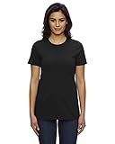 American Apparel Women's Fine Jersey Classic T-Shirt, Black, Medium