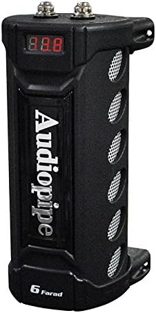 New Audiopipe ACAP-6000 6 Farad Power Car Audio Capacitor Digital Display Black