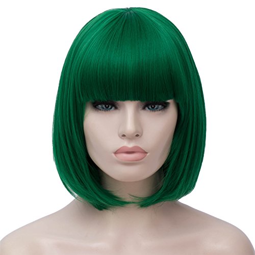 Green Bob Wig - Short Green Bob Hair Wigs with