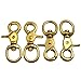 Okones Pack of 4,4/5''Eye Diameter,2-2-3'' Overall Length,Solid Brass Lobster Clasps Oval Swivel Trigger Clips Hooks for Straps Bags Belting leathercraft(2-2/3'')