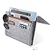 YUEMI Bedside Caddy Pocket, Home Sofa Bedside Desk Felt Hanging Storage Organizer Bag Holder with 5 Small Pockets for Organizing Books and More Small Something,Without Chemical Smelling(Light Grey) …