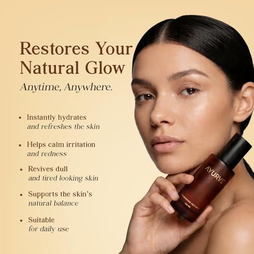 Ayurve Rose Water Face Mist 100ml | 100% Pure Steam Distilled Rosa Damascena | Hydrating Facial Toner Spray for Glowing Skin | Alcohol-Free Natural Mist for Dry, Oily & Acne-Prone Skin