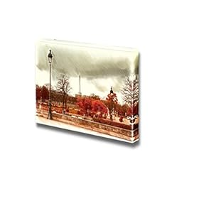 Canvas Prints Wall Art - Window to Paris. Architecture of Paris .France. Europe - 12" x 18"