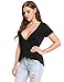 Zeagoo Women's Short Sleeve Deep V Neck T-shirt