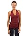 PattyBoutik Women Halter Ruched Sides Top (Burgundy Medium)