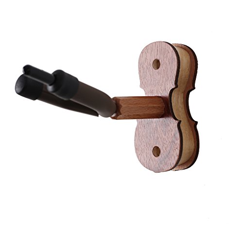 Violin Hanger Solid Wood Ukulele Wall Mount Hanger Hardwood Rosewood Wall Mount Bow Hook Stand Violin Accessories for Music Enthusiast, Home, Studio Use - Thumbnail 4