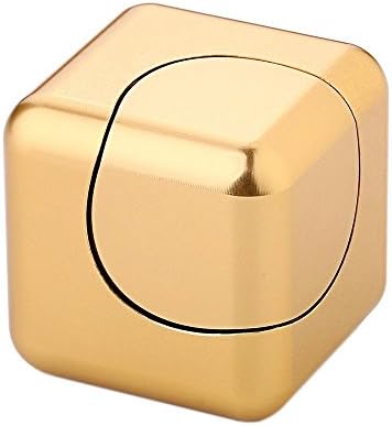 Newest Finger Spinner Cube, Dinoleo New Style Hand Spinner Cube High Speed Stress Reducer EDC Fidget Finger Spinner Toy - ADHD Focus Anxiety Relief Toys (golden)