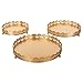 Sophia Metal 3 Piece Serving Tray Set Color: Gold