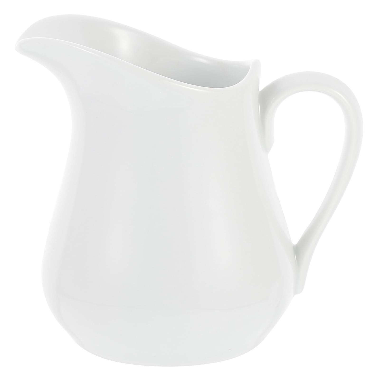 White Ceramic Milk Jug 250Ml - Ergonomic Handle, Pinpoint Spout for Accurate Pouring, Ideal for Milk, Cream, Gravy, and More