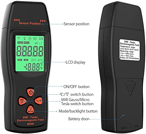 EMF Meter, Electromagnetic Field Radiation Detector