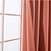Yakamok Coral Orange Room Darkening Blackout Curtains Thermal Insulated Drapes Solid Grommet Top Window Curtain Panels for Girls' Bedroom, 2 Tie Backs Included(52x63 Inch, Coral Orange, One Pair)