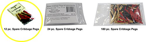Spare Wood Cribbage Pegs, 12 pc. - Made in the USA