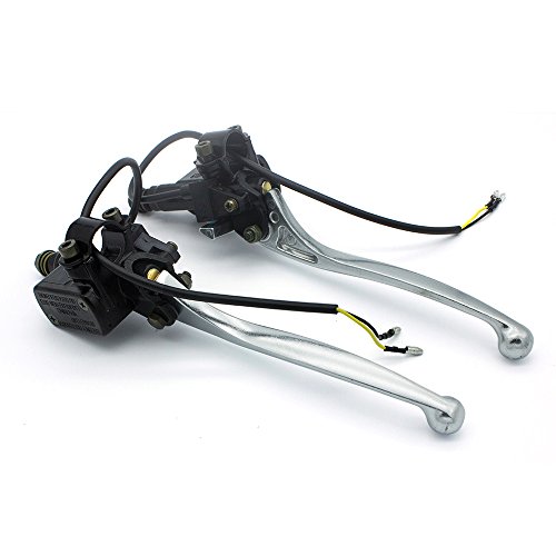 FXCNC Racing Billet 7/8" Universal Motorcycle Double Hydraulic Clutch Brake Levers Master Cylinder Reservoir Fit For Honda Yamaha Kawasaki Suzuki KTM 50cc-400cc Motocross Adjustable - Thumbnail 4