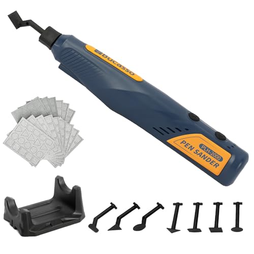 Bucasso Cordless Pen Sander, 5 Speeds & USB Charging with LED Light, Multipurpose Power Tool, Mini Electric Sander for Sanding, Polishing, Finishing, DIY Crafts