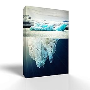 Canvas Wall Art The Tip of an Iceberg Pictures Home Wall Decorations for Bedroom Living Room Paintings Canvas Prints Framed - 12x18 inches