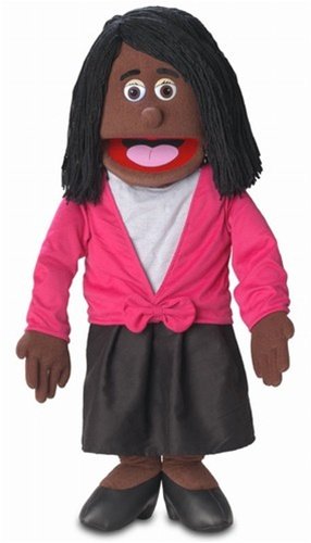 30" Barbara, Black Mom / Teacher, Professional Performance Puppet with Removable Legs, Full or Half Body
