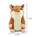 Talking Hamster Repeats What You Say Plush Interactive Toys Electronic Hamster Mouse for Kids Birthday Christmas Gift (Brown)