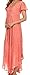 Sakkas 15802 - Lila Freckled Dyed Cap Sleeve Scoopneck Long Caftan Dress / Cover Up - Salmon - OS