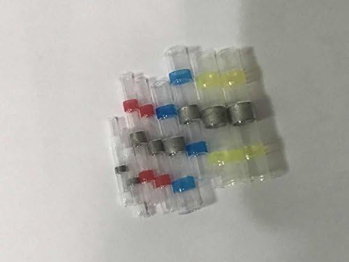 200 Pcs Sopoby Heat Shrink Butt Connectors Electrical Waterproof Automotive Terminals Solder Seal Wire Connector 50 Red, 50 Blue, 50 White, 50Yellow.