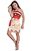Goodsaleok Women Moana Cosplay Costume Polynesia princess Dress Outfit For Halloween Party, Adult L