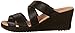 crocs Women's A-Leigh Crisscross W Wedge Sandal, Black/Black, 7 M US