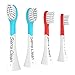 Sierra Clean Premium Compact Replacement Toothbrush Heads for Philips Sonicare Kids HX6034, 4 pack
