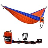 SEGMART Double Hammock with Two Tree Straps & Carabiners, 600lbs