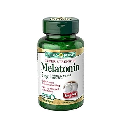 Image Unavailable. Image not available for. Color: Natures Bounty Super Strength Melatonin 5mg ...