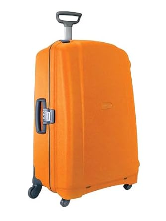 orange samsonite suitcase