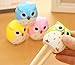 yueton Pack of 4 Cute Cartoon Animal Owl Pattern Double Holes Pencil Sharpeners Creative Stationery School Prize for Kids