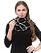 Women's Plaid Tartan Scarf Blanket Classic Winter Scarf Shawl Wrap Black and White Checked