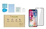 iPhone X, iPhone XS, iPhone 11 Pro Full Coverage Screen Protector, iFlash [2 Pack] Full Cover Tempered Glass Screen Protector For Apple iPhone 11 Pro / X / XS 5.8" 2017 2018 2019 - Face ID / No Bubble / edge-to-edge Full Surface