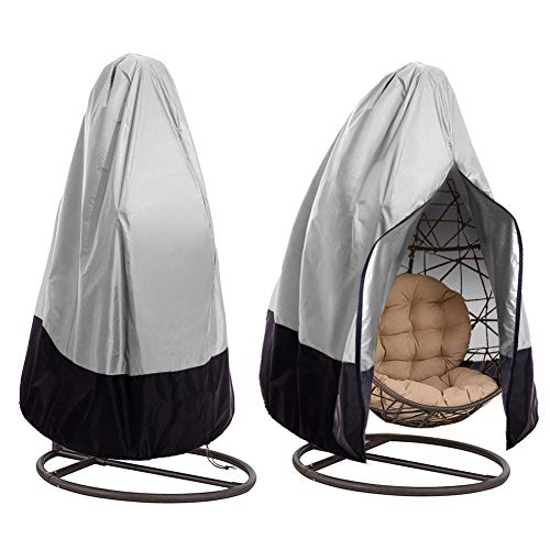 Hanging Egg Chair Cover, Durable Lightweight Waterproof Patio Chair Cover with Zipper, Egg Swing Chair Dust Cover, Lawn Chair Cover Protector JJZ150