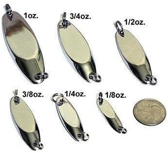 Set of 10 CHROME 2oz. (56gr.) Master Kast Spoons