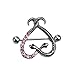 Maggie 1 Pair Chic Crystal Snake Heart Shape Nipple Bar Ring Shield Barbell Body Jewelry