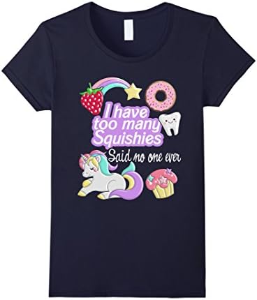 Womens I Have Too Many Squishies Said No One Ever Squishy Tee Medium Navy