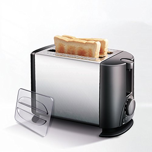 2-Slice Fully Automatic Toaster Stainless Steel With Dust Cover 3.5Cm Extra Wide Slots Removable Crumb Tray Auto Shut-Off High Lift Lever