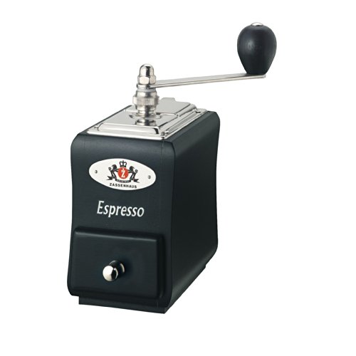 Click Here to See More Images Zassenhaus Santiago Manual Expresso Mill, Black Stained Beech Wood