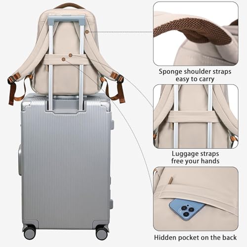 Women's Laptop Backpack Purse, Waterproof Work Bag with Laptop Compartment, Ideal for Teachers, Nurses, College, and Travel