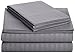 Amazon Basics Deluxe Microfiber Striped Sheet Set, Dark Grey, 4 pcs, King