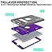 TOPSKY Compatible with iPad 9th Generation Case 2021, iPad 10.2 Case with Pencil Holder and Kickstand, iPad 8th/7th Generation Case 2020/2019 3 in 1 Heavy Duty Rugged Protective Tablet Cover, Grey Purple