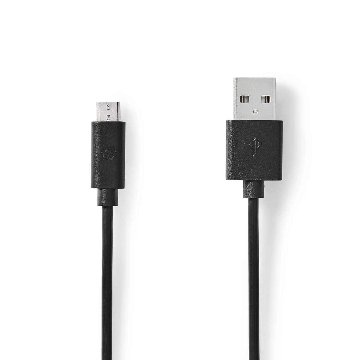 NEDIS USB 2.0 Cable, USB-A Male to USB Micro-B Male, Copper Core, 480 Mbps Transfer Rate, 1.0m
