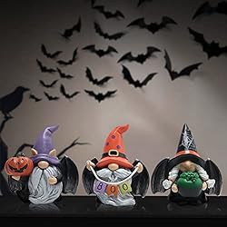 Hodao 3pcs Halloween Gnomes Decorations Handmade