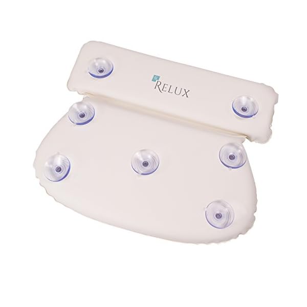 Relux-Premium-Waterproof-Bath-Pillow-Cushion-with-Non-Slip-Suction-Cups-Ergonomic-Home-Spa-Headrest RELUX Premium Waterproof Bath Pillow Cushion with Non-Slip Suction Cups Ergonomic Home Spa Headrest