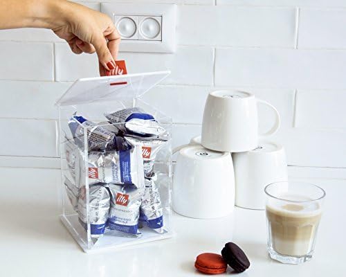 Illy Clear Coffee Dispenser, pod Storage box , Kitchen Organizer