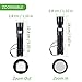 Ustellar Rechargeable 1000 Lumens CREE LED Flashlight, IP65 Waterproof, Zoomable Aluminum Tactical Flashlight, 5 Modes Super Bright Torch for Camping, Hiking, Battery and USB Cable Included