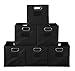 Niche Set of 6 Cubo Foldable Fabric Bins- Black